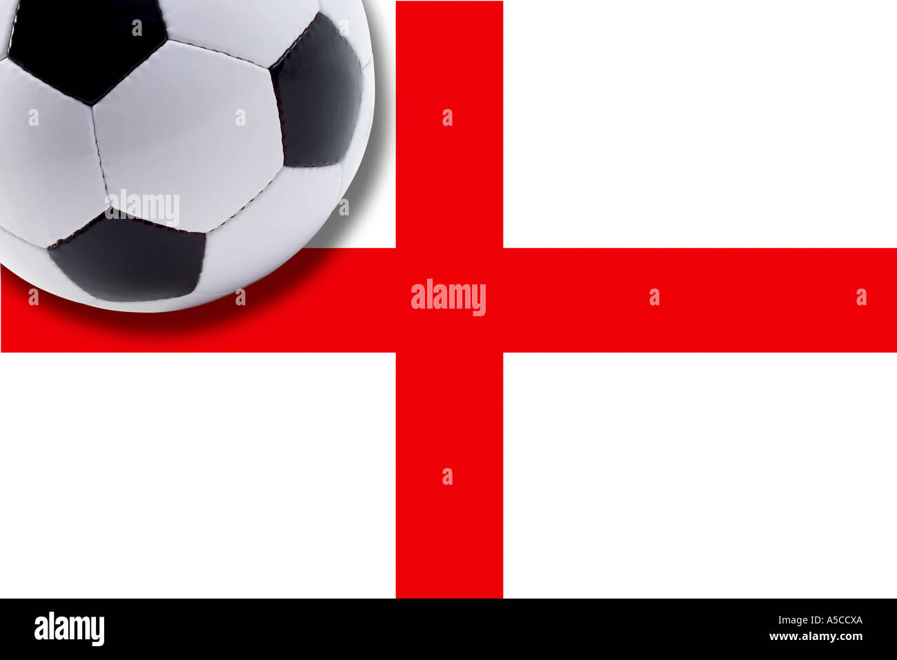 Pallone da Calcio contro l'Inghilterra bandiera Foto Stock