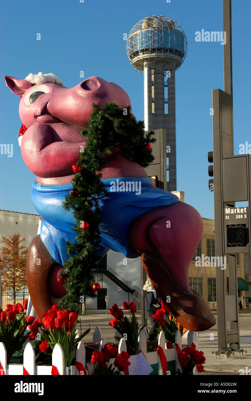 Parata di Natale nel centro cittadino di Dallas, Texas Foto Stock