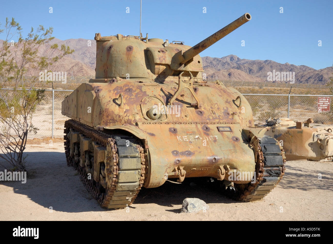 Sherman M4 serbatoio, US Army, la II Guerra Mondiale Foto Stock