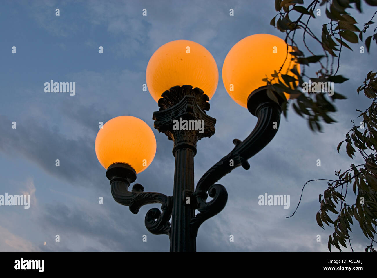 Lampione a Georgetown Waterfront Park nella sezione di Georgetown a Washington STATI UNITI D'AMERICA Foto Stock