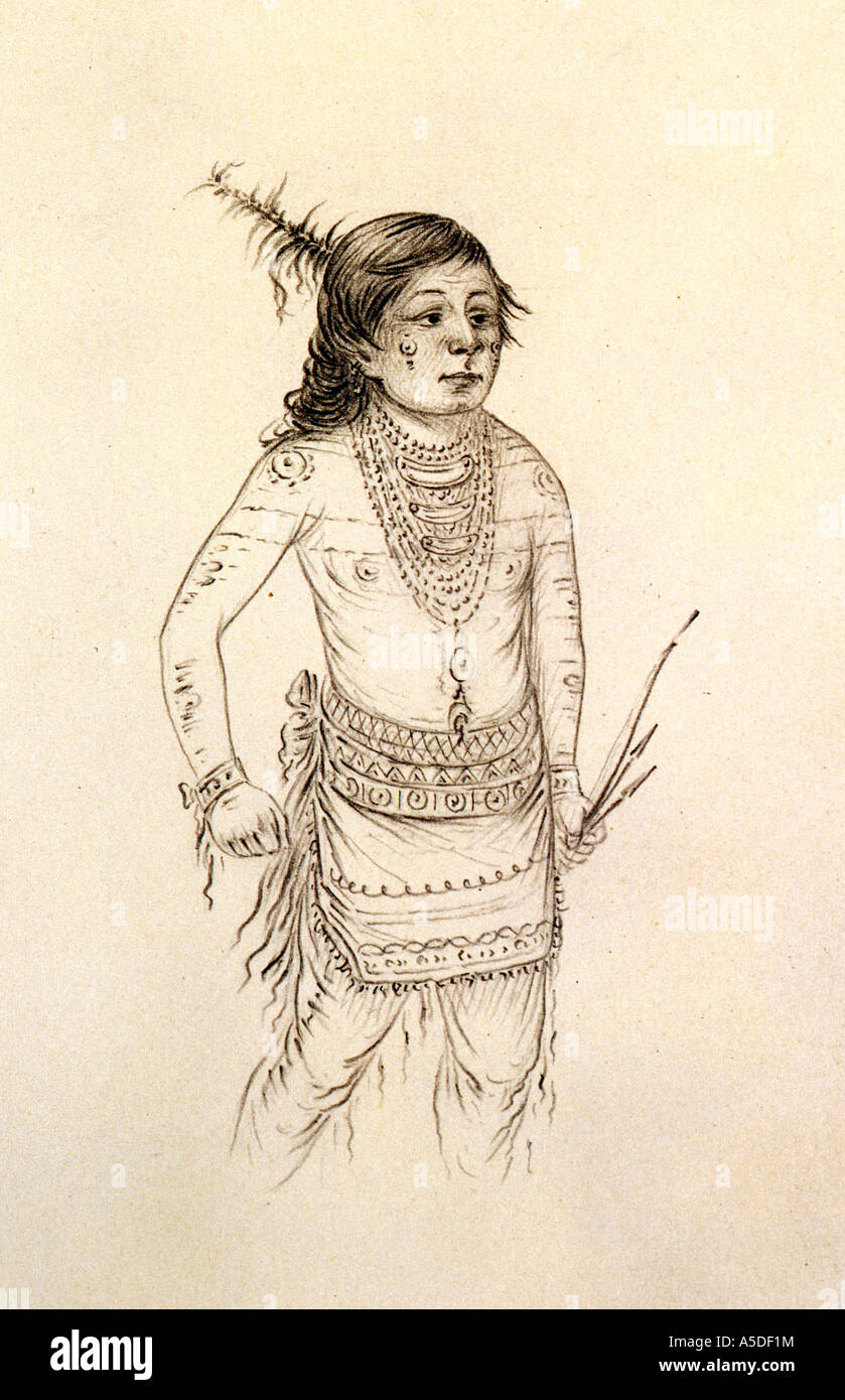 Osceola un ragazzo di dodici Ritratto di American Indiani Seminole ca 1859 Foto Stock