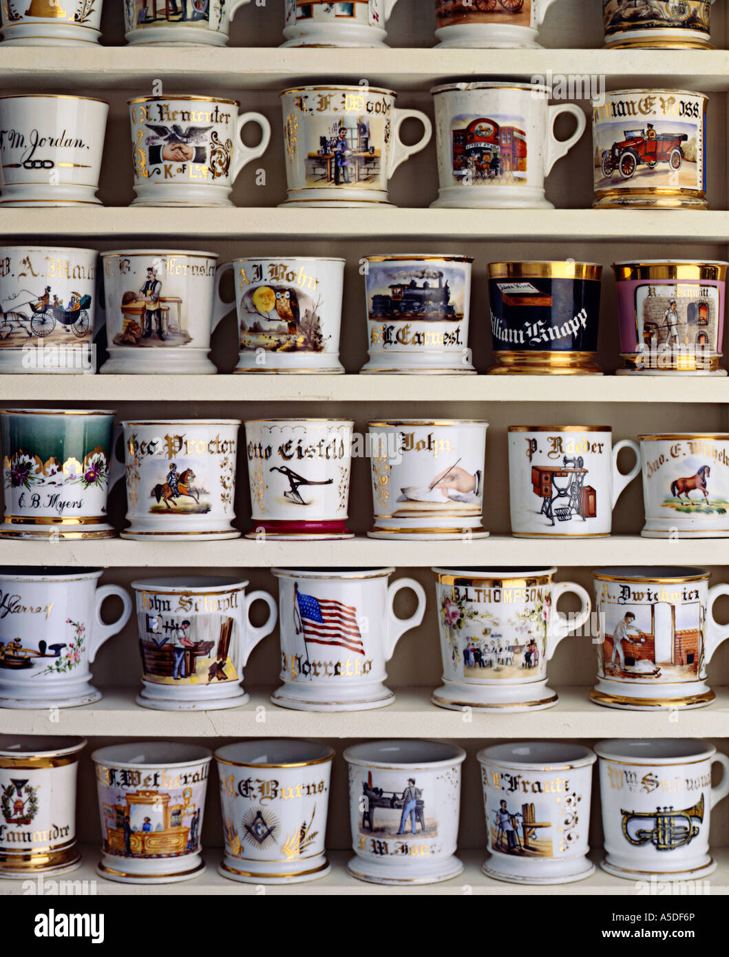 Rasatura professionale mug collection Foto Stock