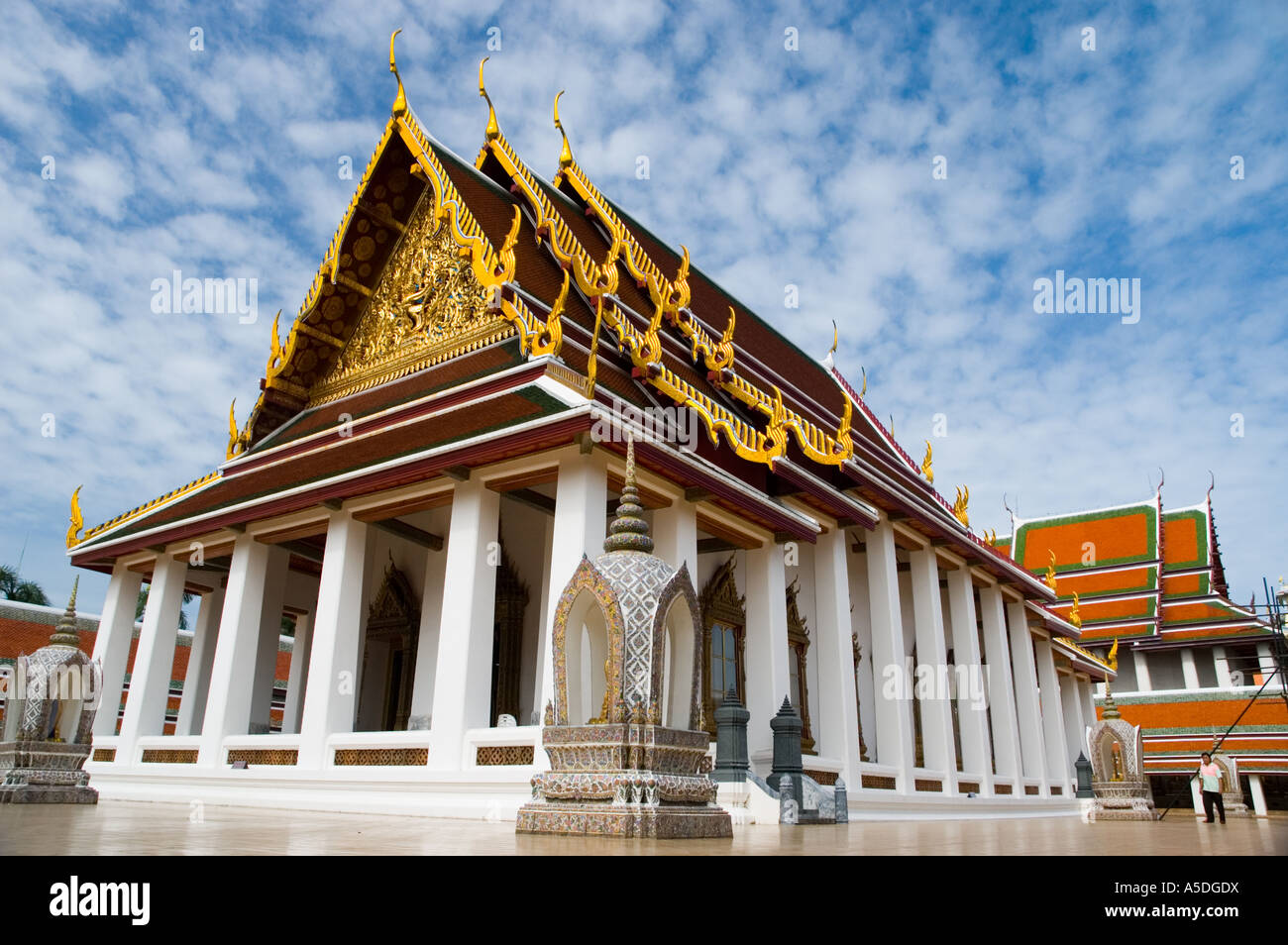 Stock Foto del tempio buddista di Wat Saket a Bangkok in Tailandia Foto Stock