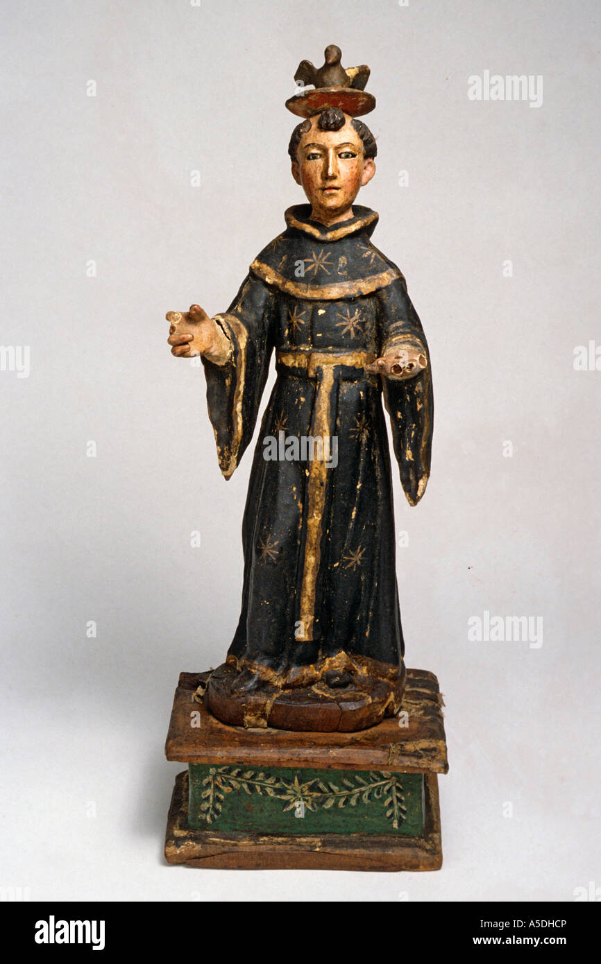 Antiquariato messicano statuetta religiosa Foto Stock