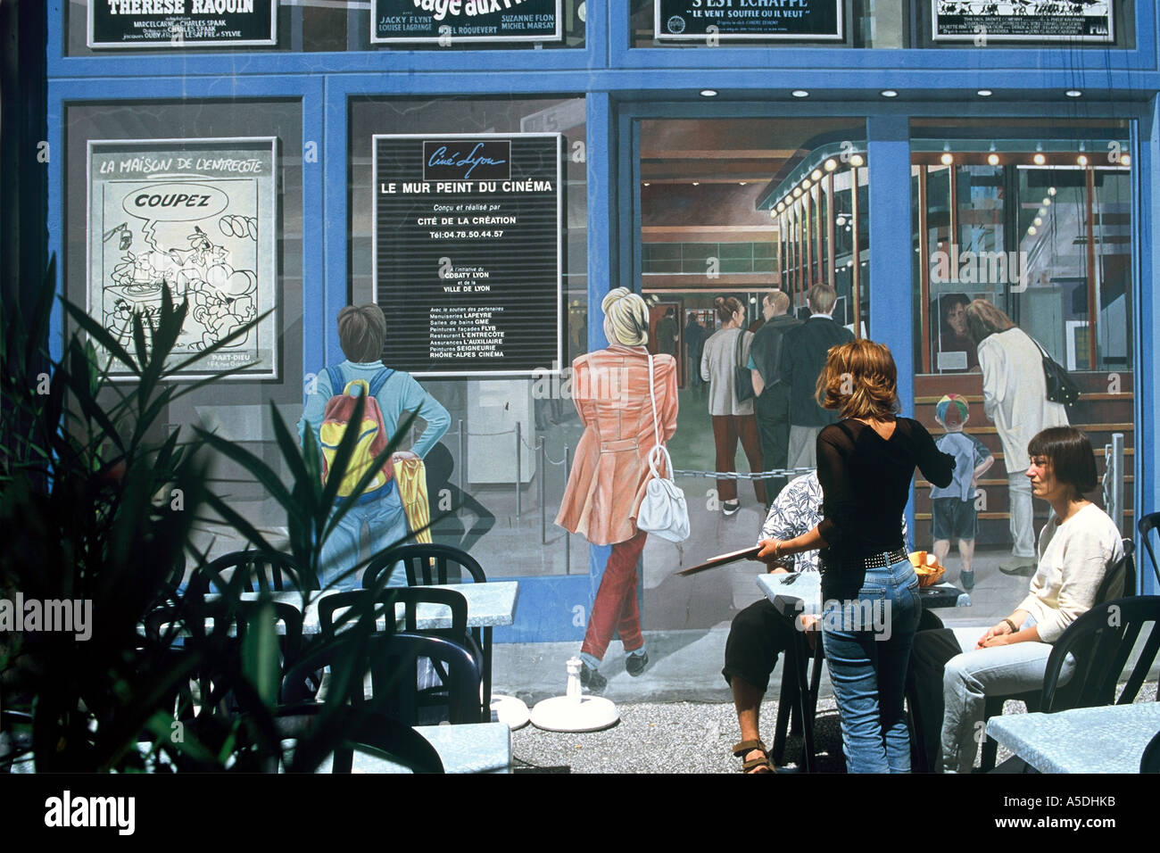 Guillotiere affresco di un cinema Foto Stock