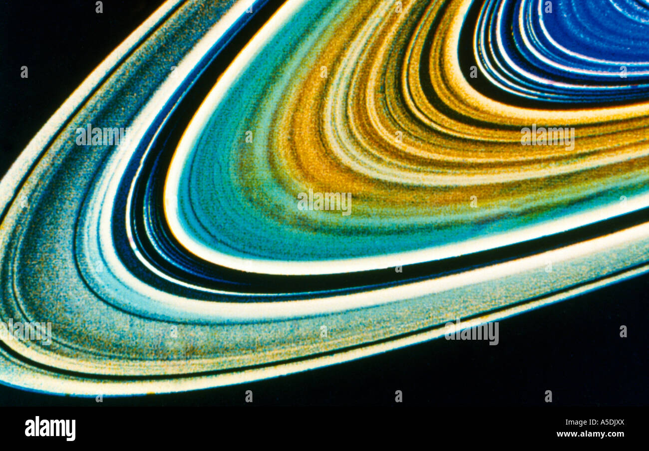Anelli di Saturno Foto Stock