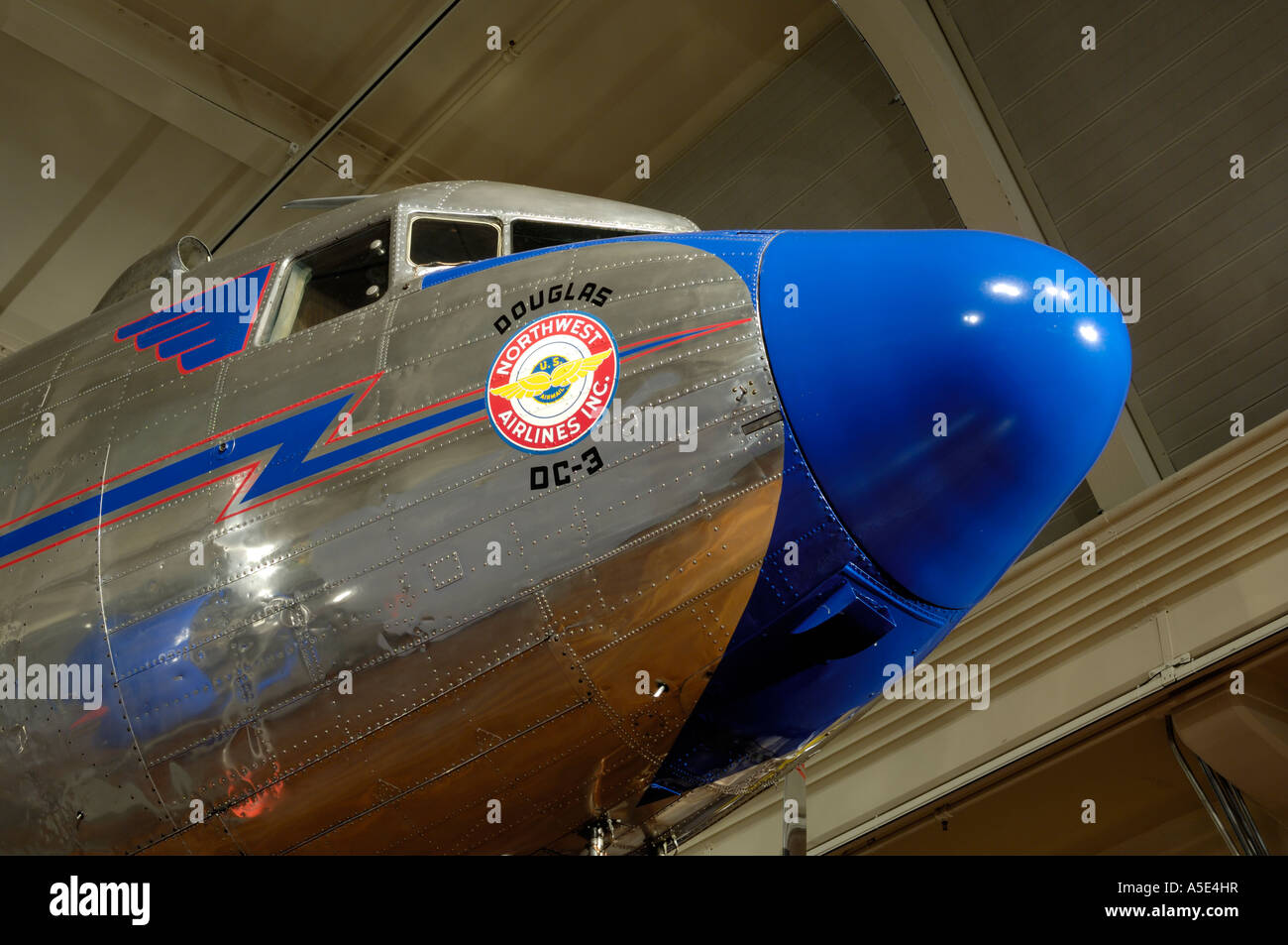 Northwest Airlines 1939 Douglas DC 3 aereo di linea presso la Henry Ford Museum a Dearborn Michigan Foto Stock