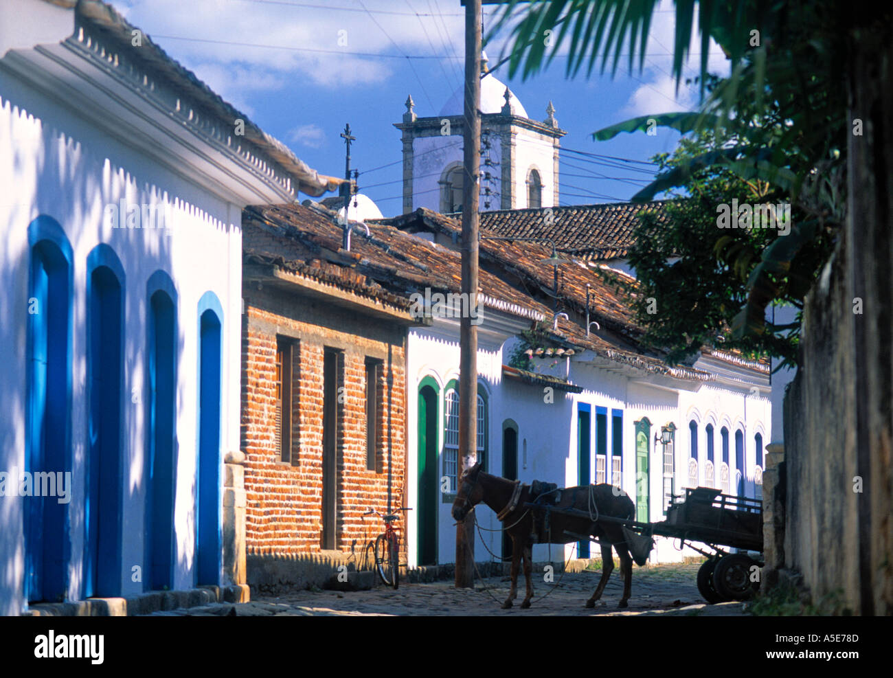 Parati città coloniale Coste verde del Brasile Foto Stock
