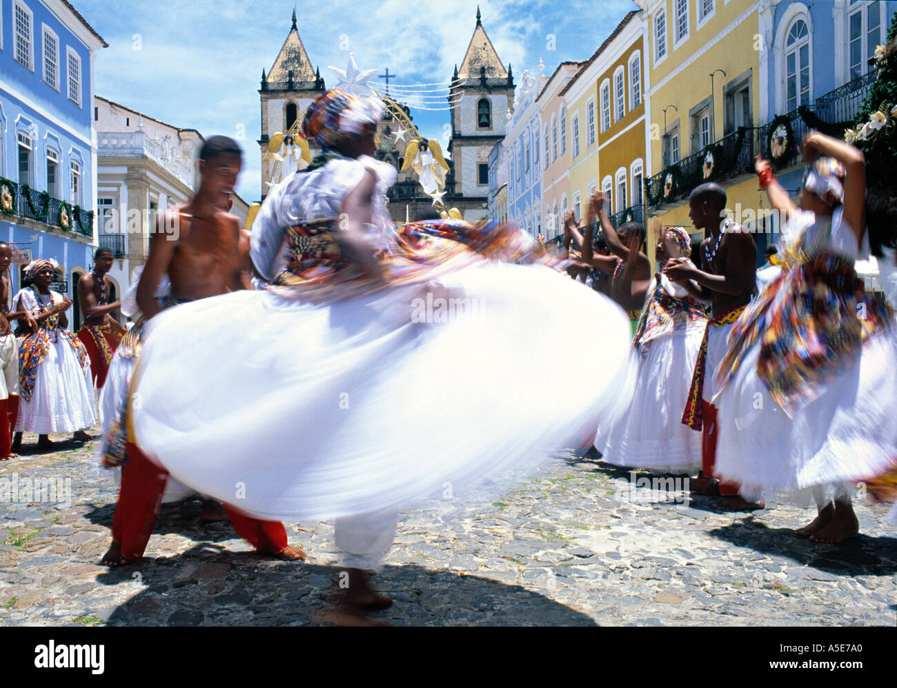 Bahia ballerini Pelourinho Salvador Brasile Foto Stock