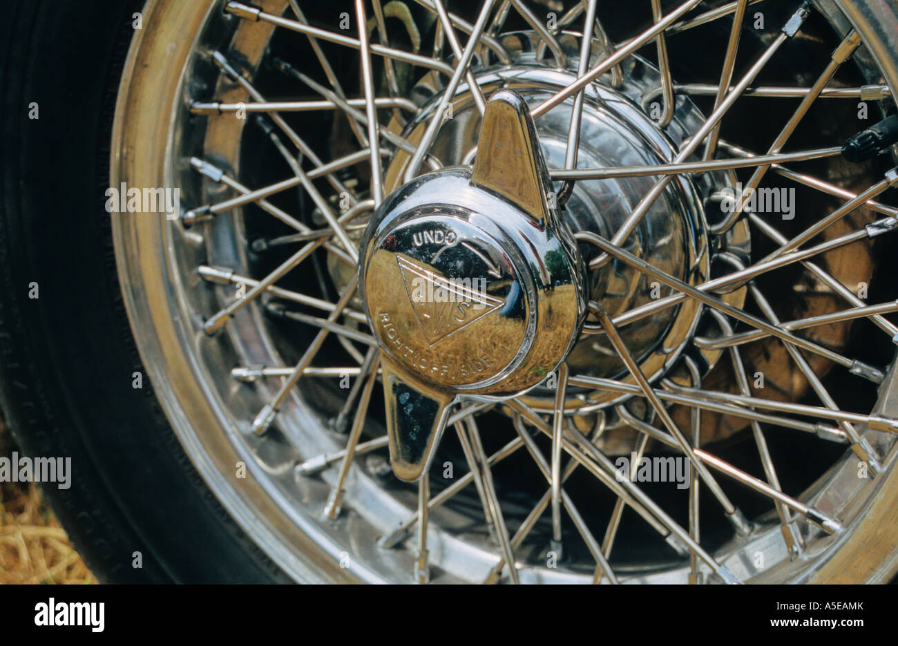 Ruota di alvis auto sportiva Foto Stock