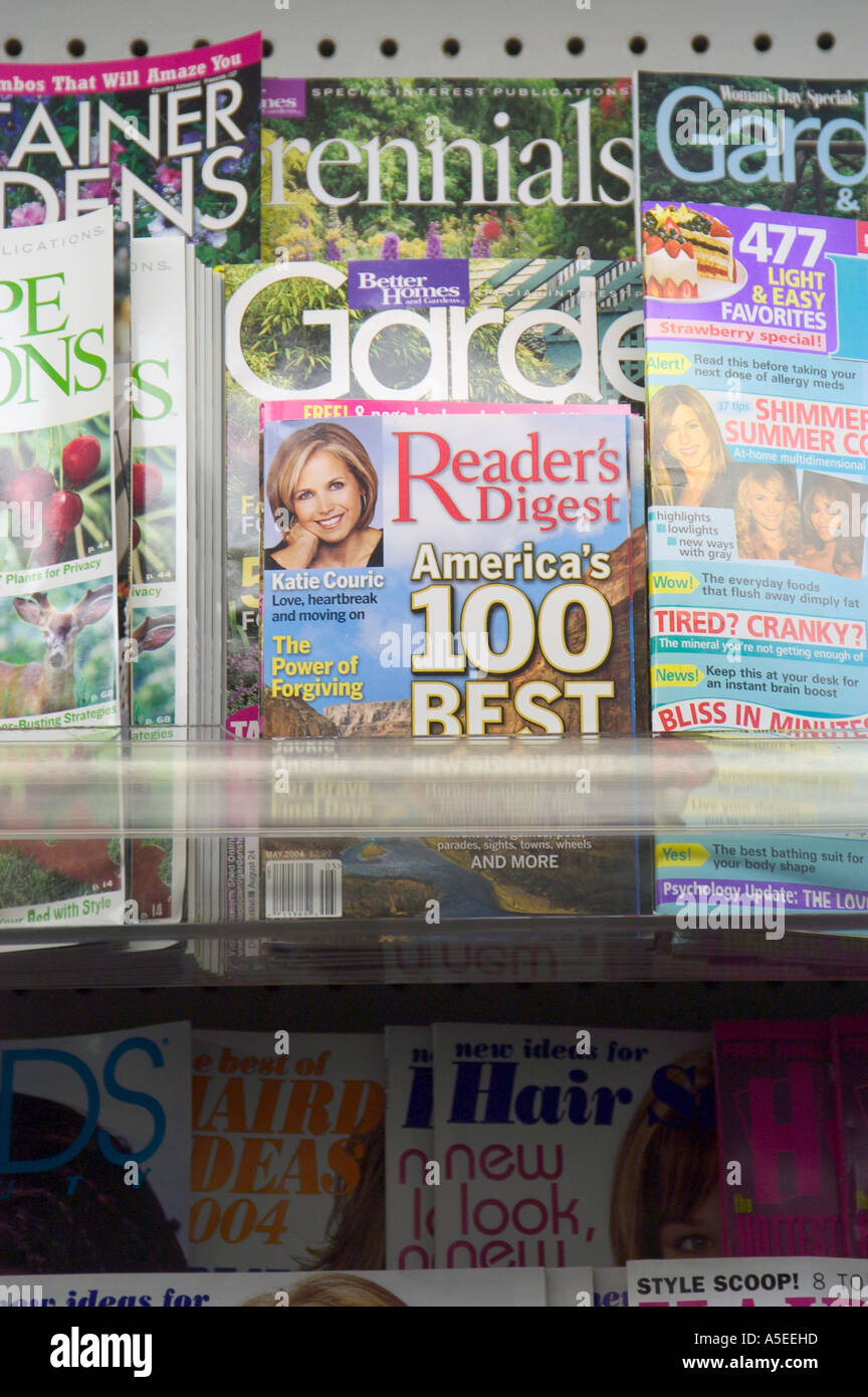 Readers Digest Magazine sulla cremagliera 3 Foto Stock