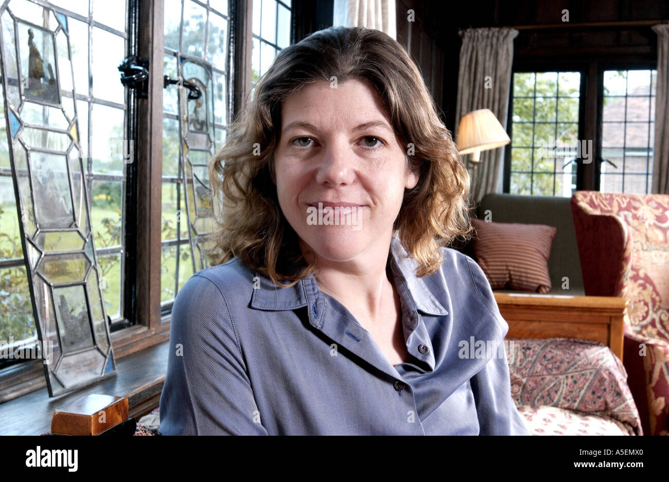 Sigrid Rausing fondatore del Sigrid Rausing Trust al suo Wadhurst Sussex home Foto Stock