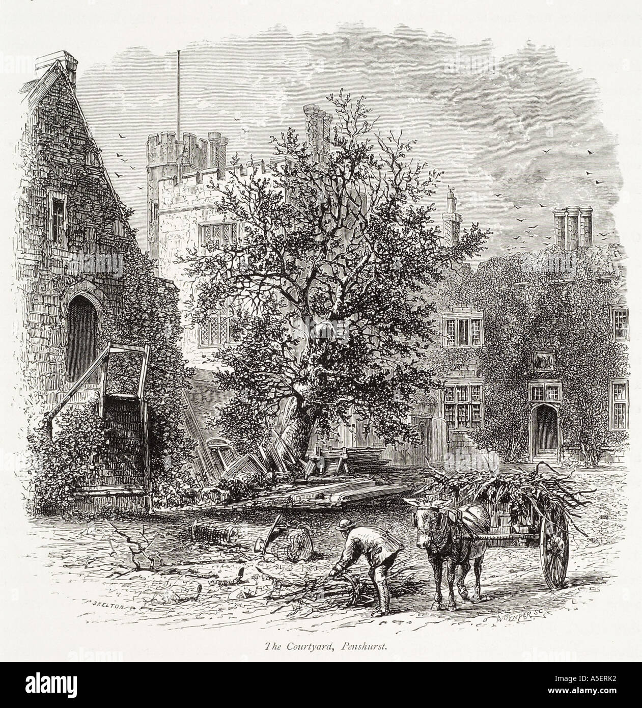 Penshurst Place signorile casa storica Royal Tunbridge Wells Sevenoaks Tonbridge Kent England Regno Unito Regno Unito GB Gran Bretagna Foto Stock