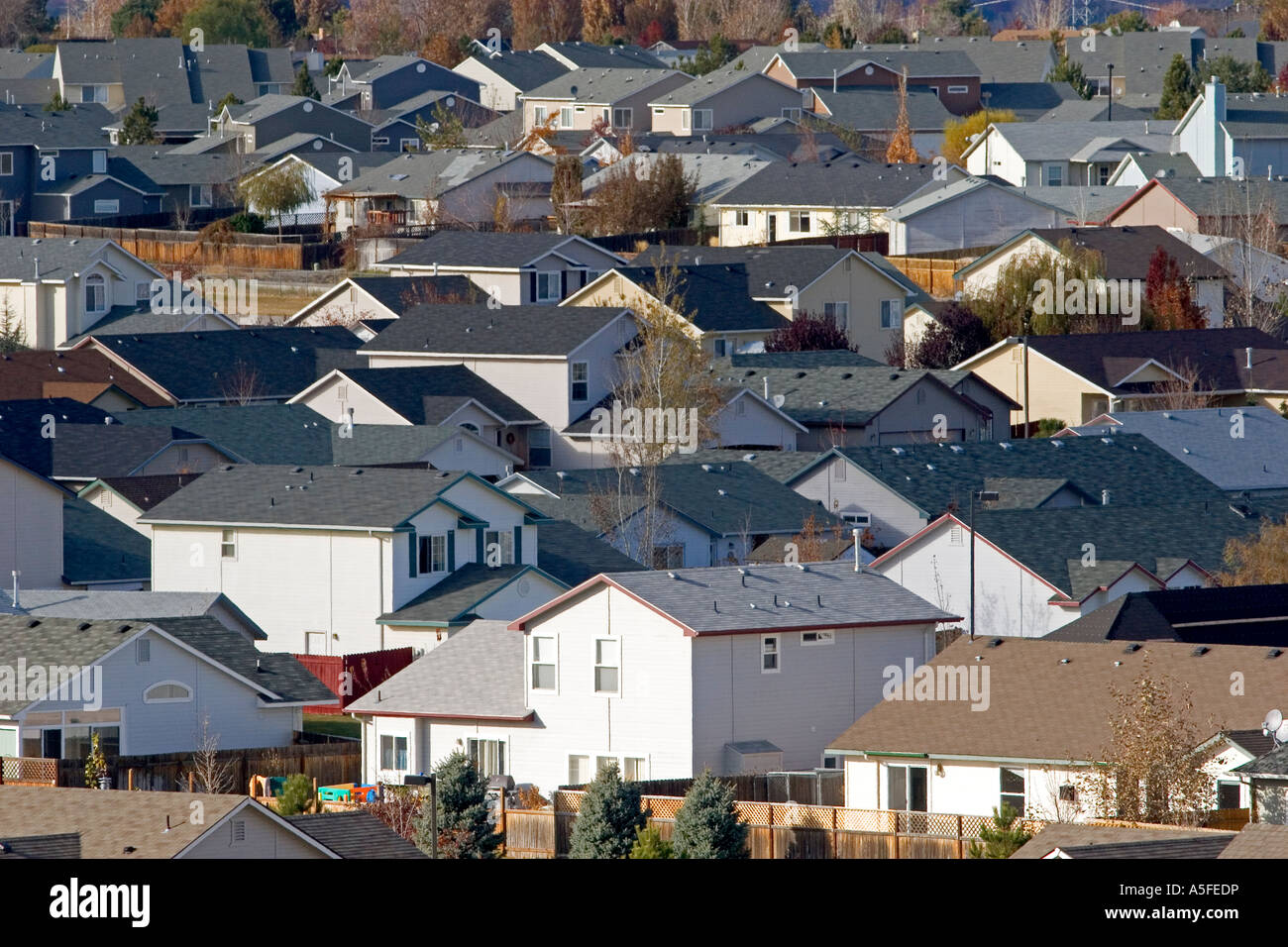 Abitazioni sviluppi contribuiscono alla proliferazione urbana a Boise Idaho Foto Stock