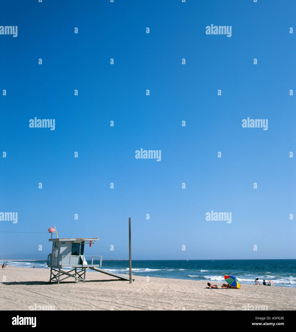 Venice Beach e Santa Monica, Los Angeles, California, Stati Uniti d'America Foto Stock