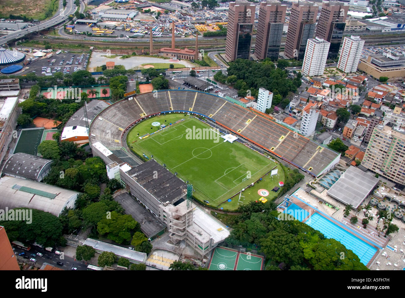 Vista aerea del Estádio Parque Antártica in Sao Paulo in Brasile Foto Stock