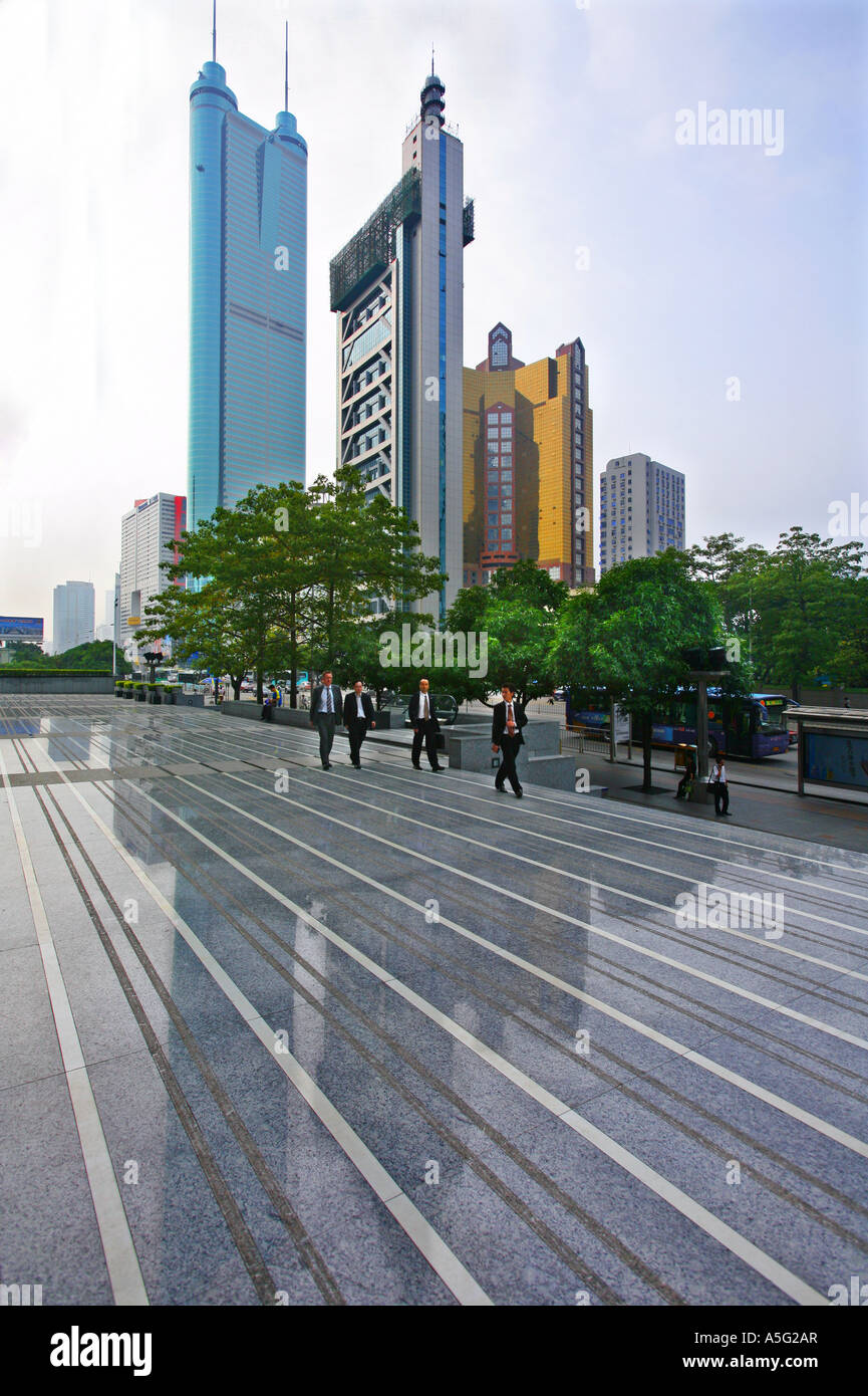 Gli edifici del centro di Shenzhen nella provincia di Guangdong in Cina Foto Stock