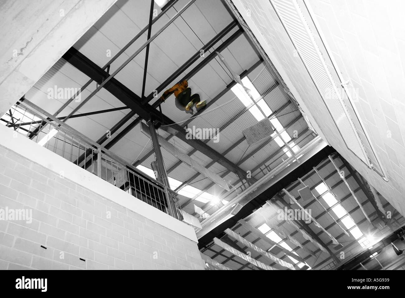 Freerunning Freejump Urban Exploration Jump Londra Foto Stock