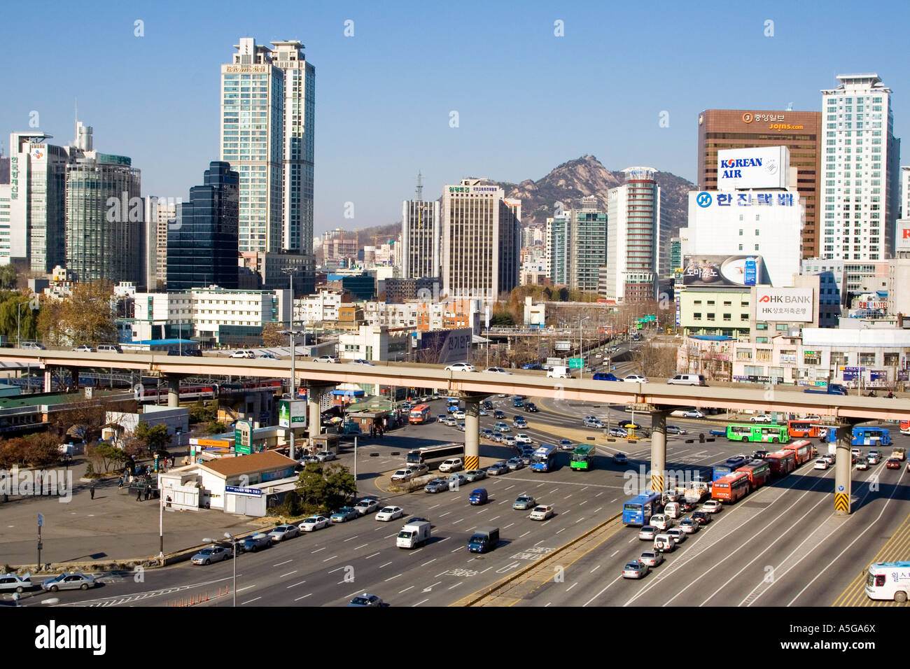 Downtown di Seul Corea del Sud Foto Stock