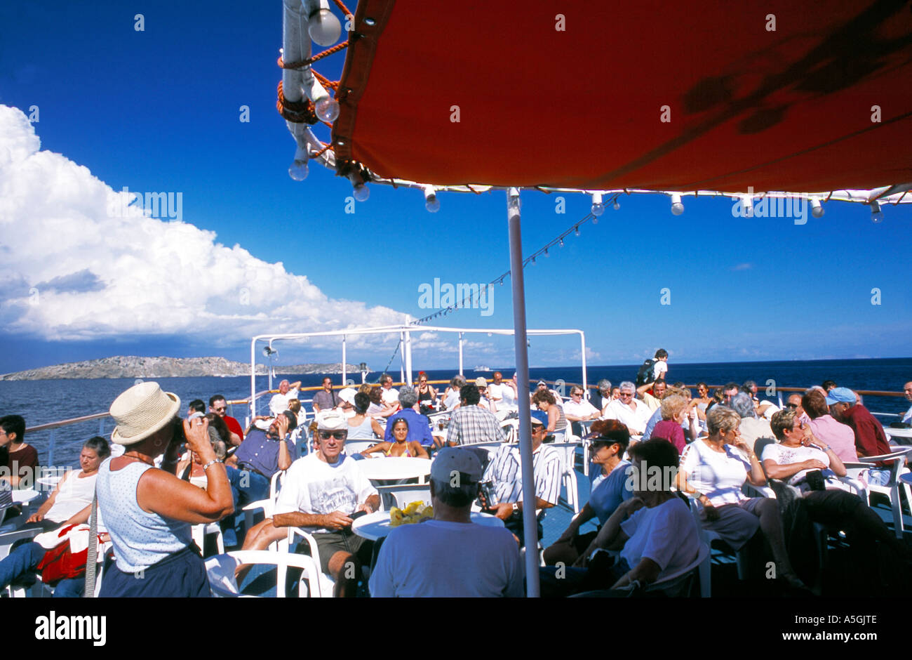 La crociera intorno alle isole Argo-Saronic Foto Stock