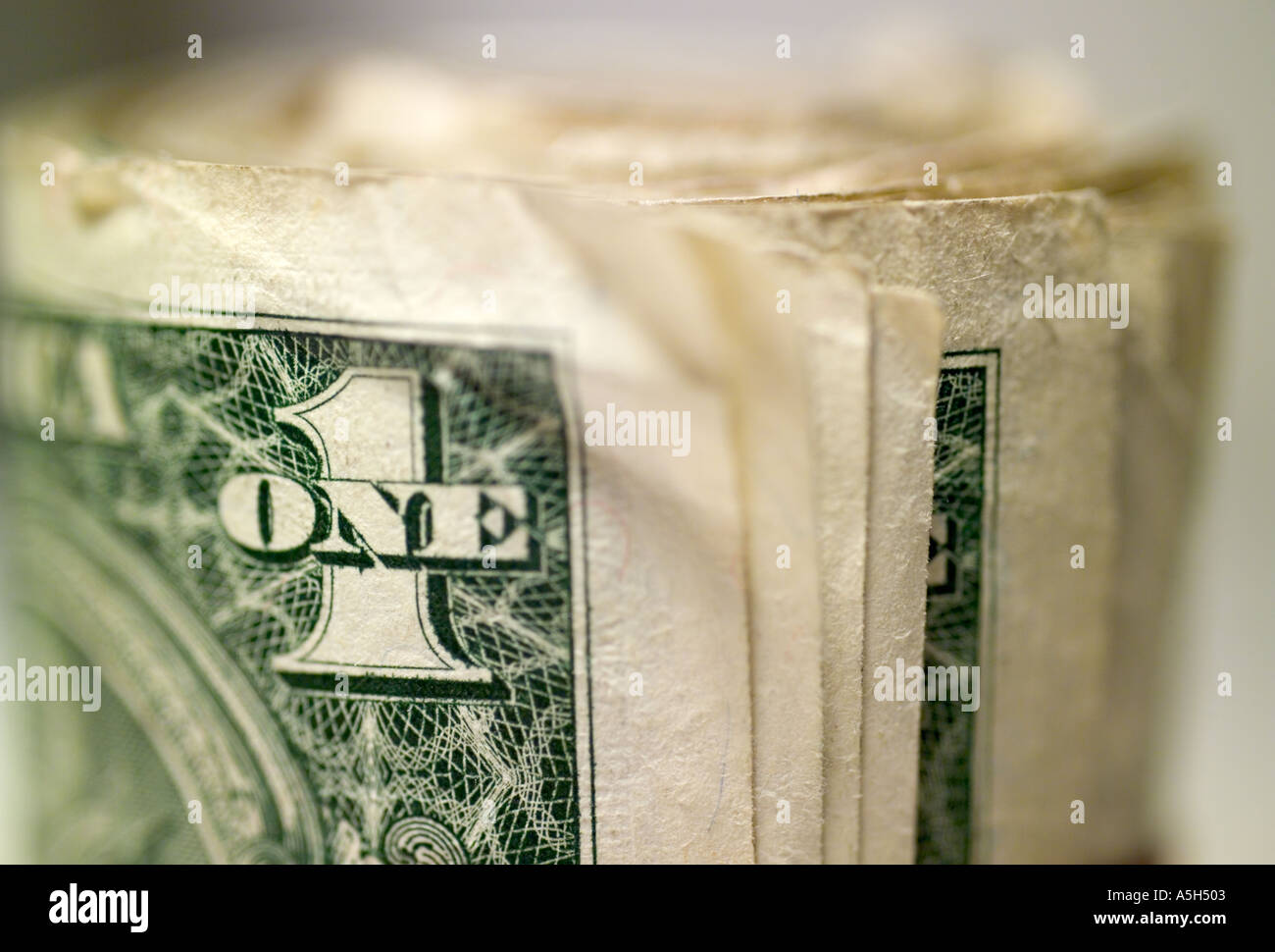 Primo piano della valuta statunitense Foto Stock