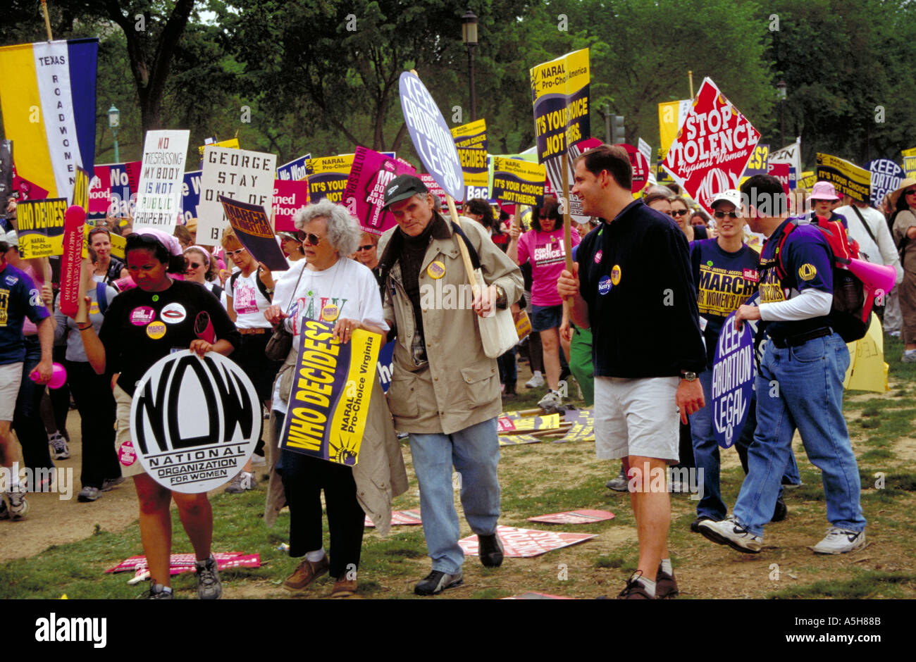 Donna s marzo su Washington D C Foto Stock
