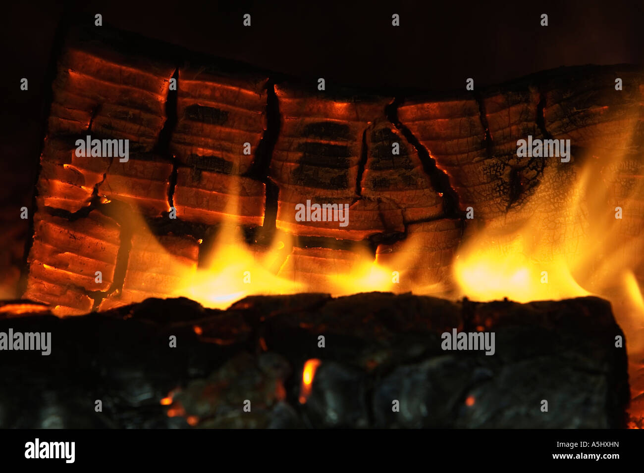 Stufa a legna Foto Stock