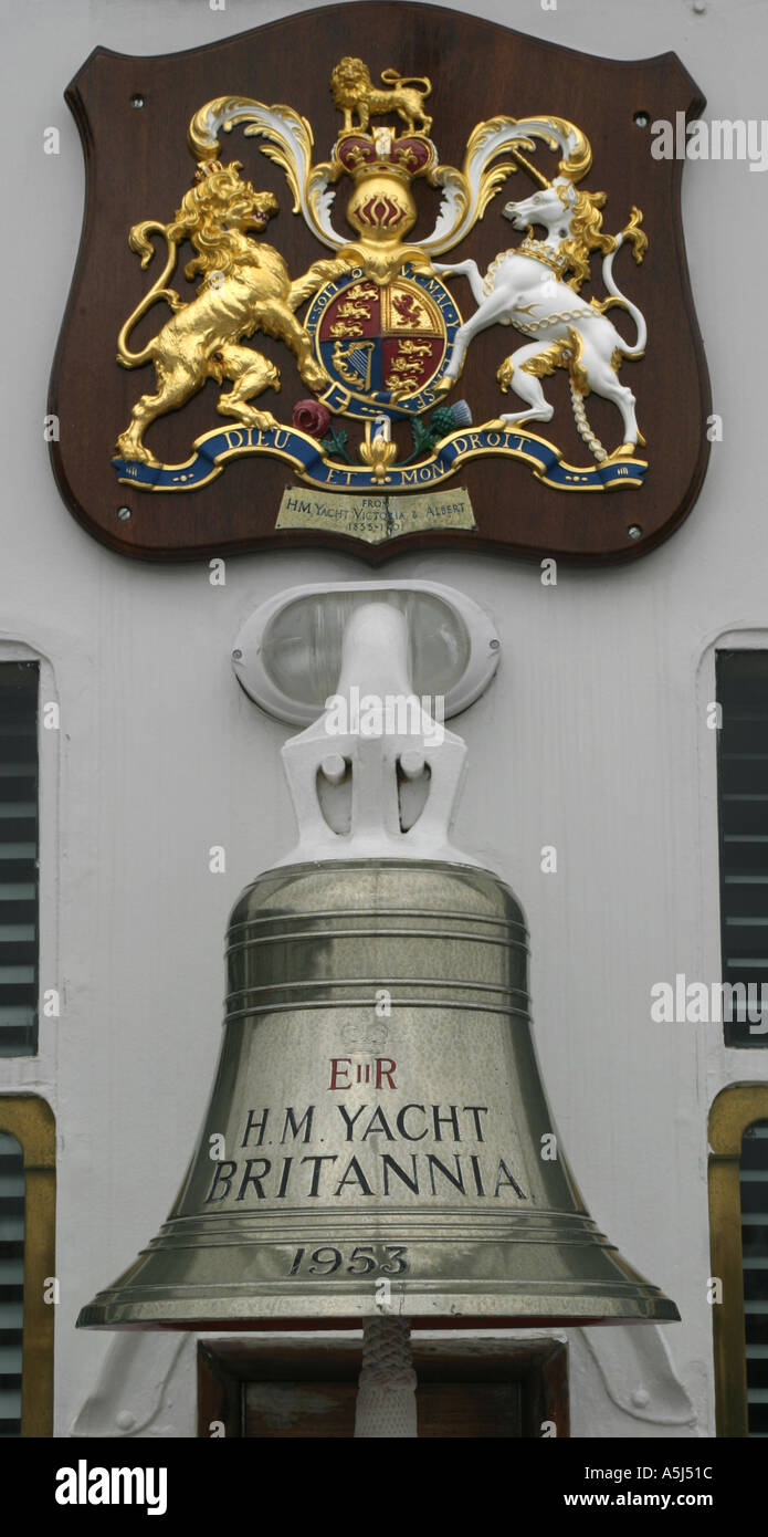 Scozia Leith Royal Yacht Britannia Bell Foto Stock