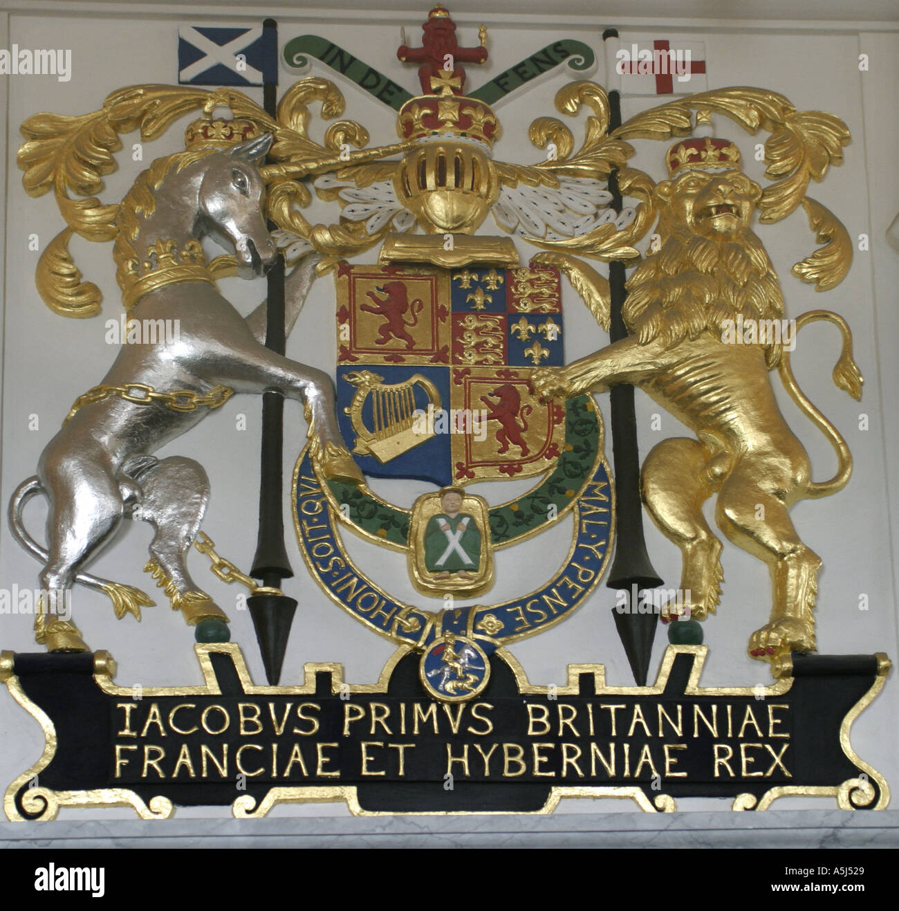 Scozia Re Giacomo I d'Inghilterra stemma Foto Stock