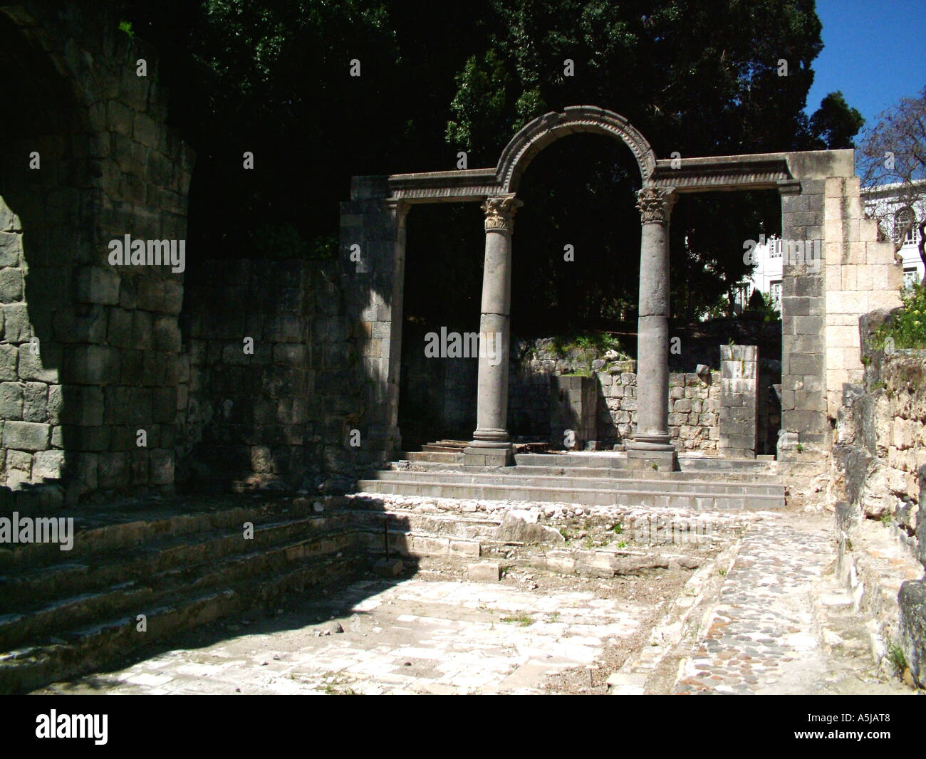 Rovine romane di Hamat Gader Israele Foto Stock