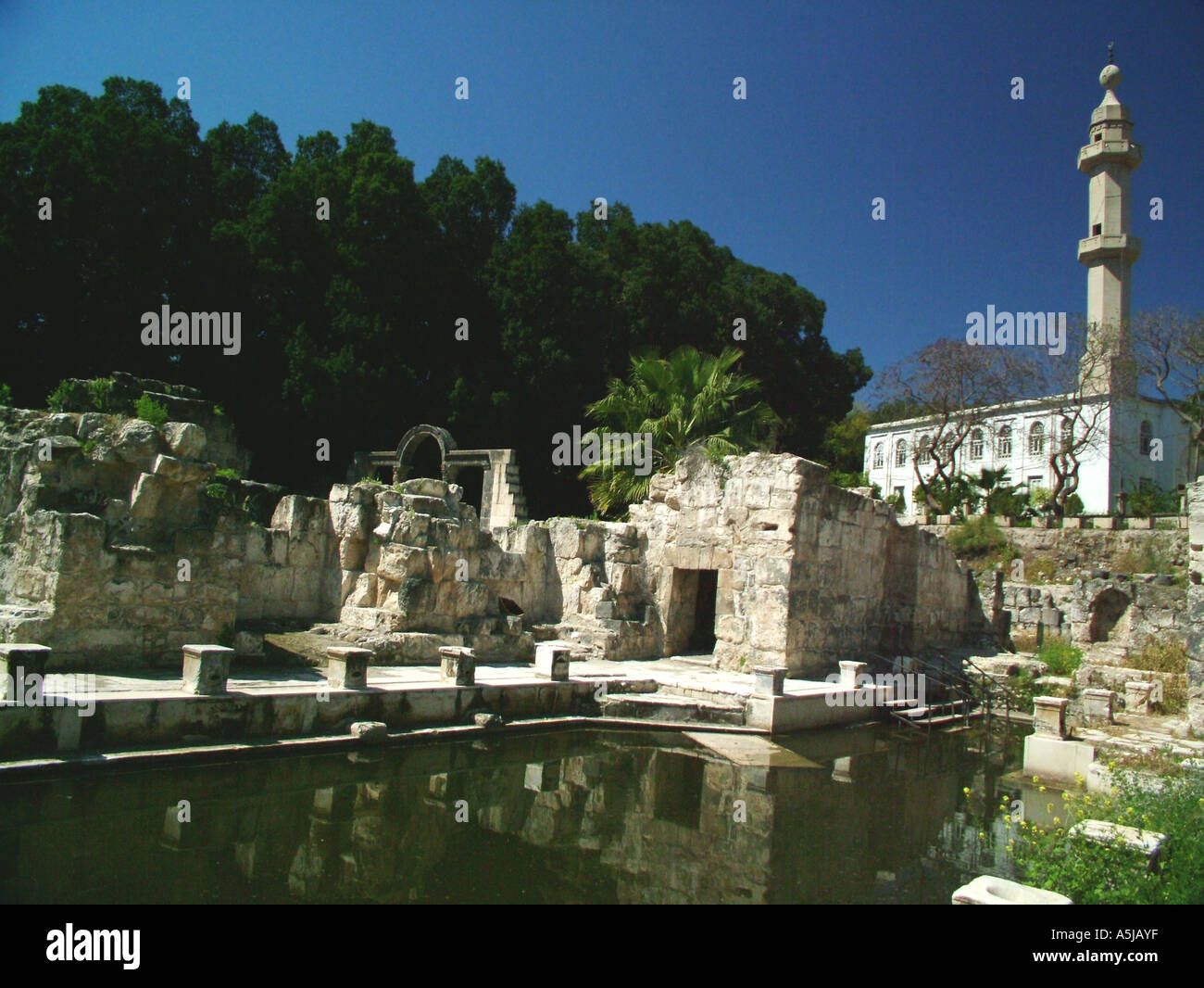 Rovine romane di Hamat Gader Israele Foto Stock