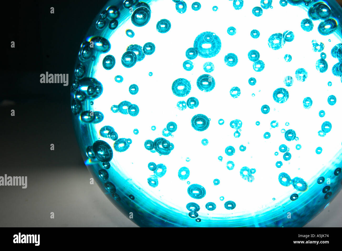 Blu sfera brillante Foto Stock