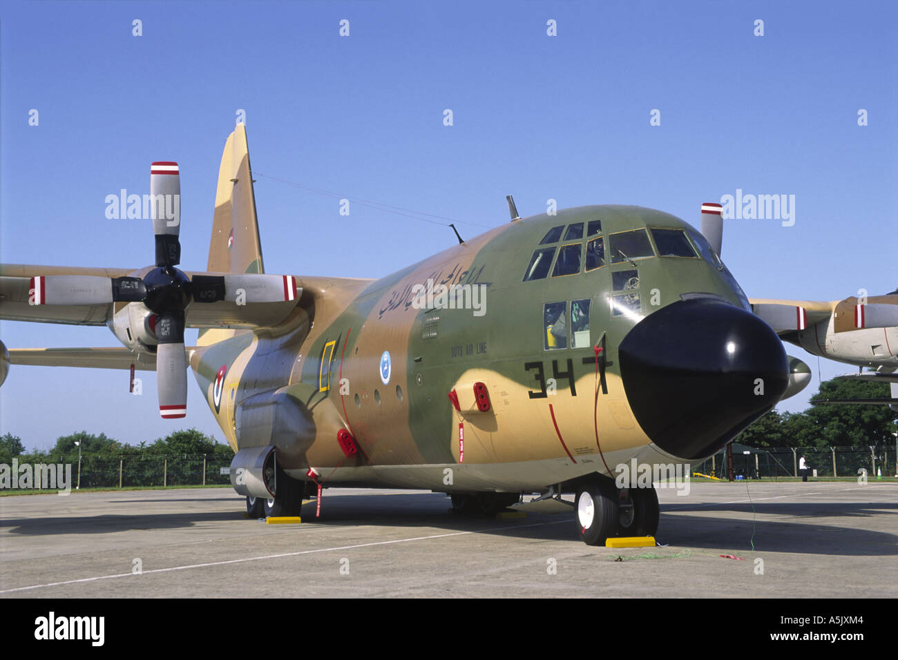 Lockheed C-130H Hercules gestito dalla Royal Jordanian Air Force sul display a Fairford RIAT Foto Stock