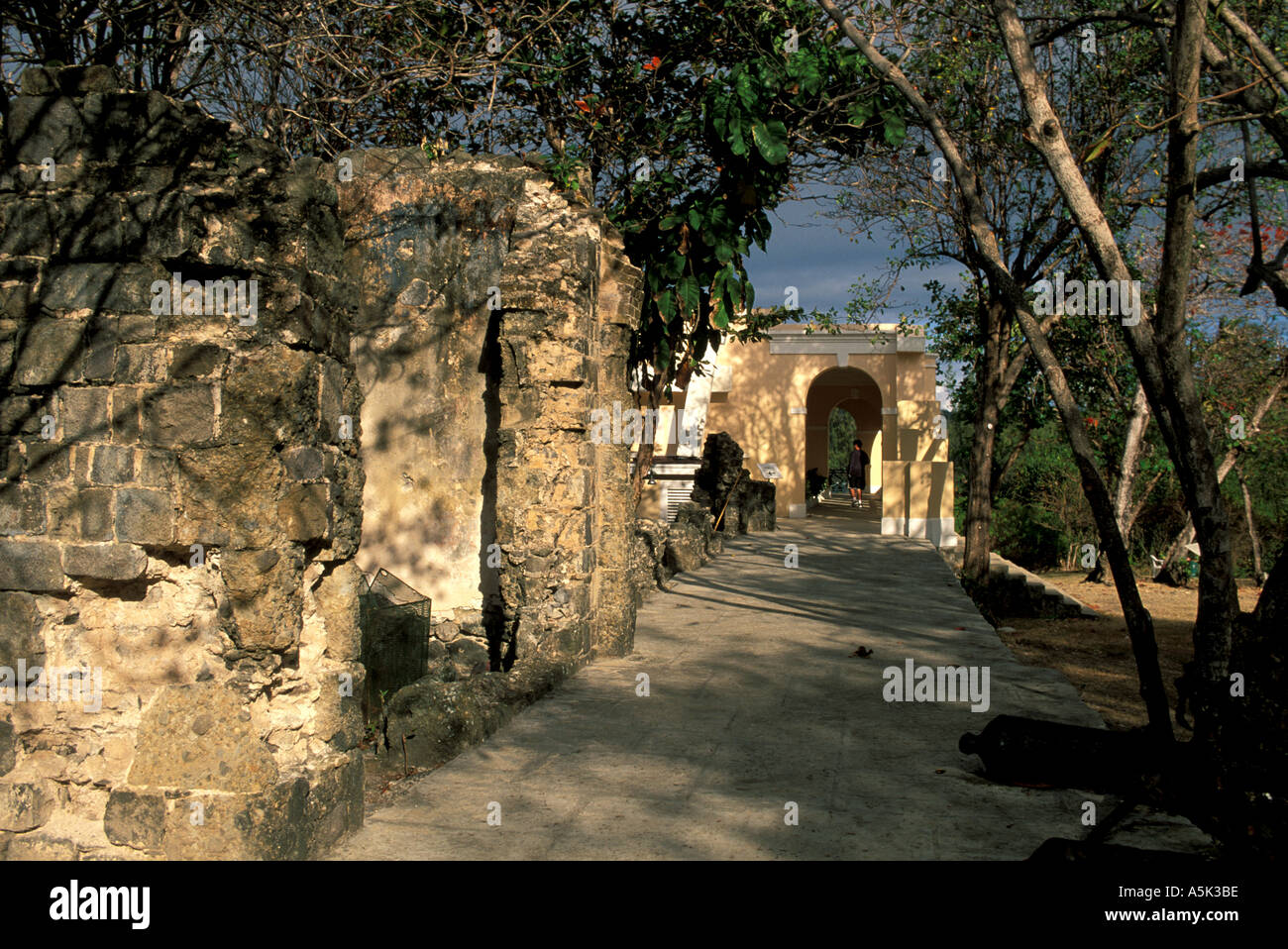 St Lucia Pigeon Island National Park attrazione turistica e storico sito Foto Stock