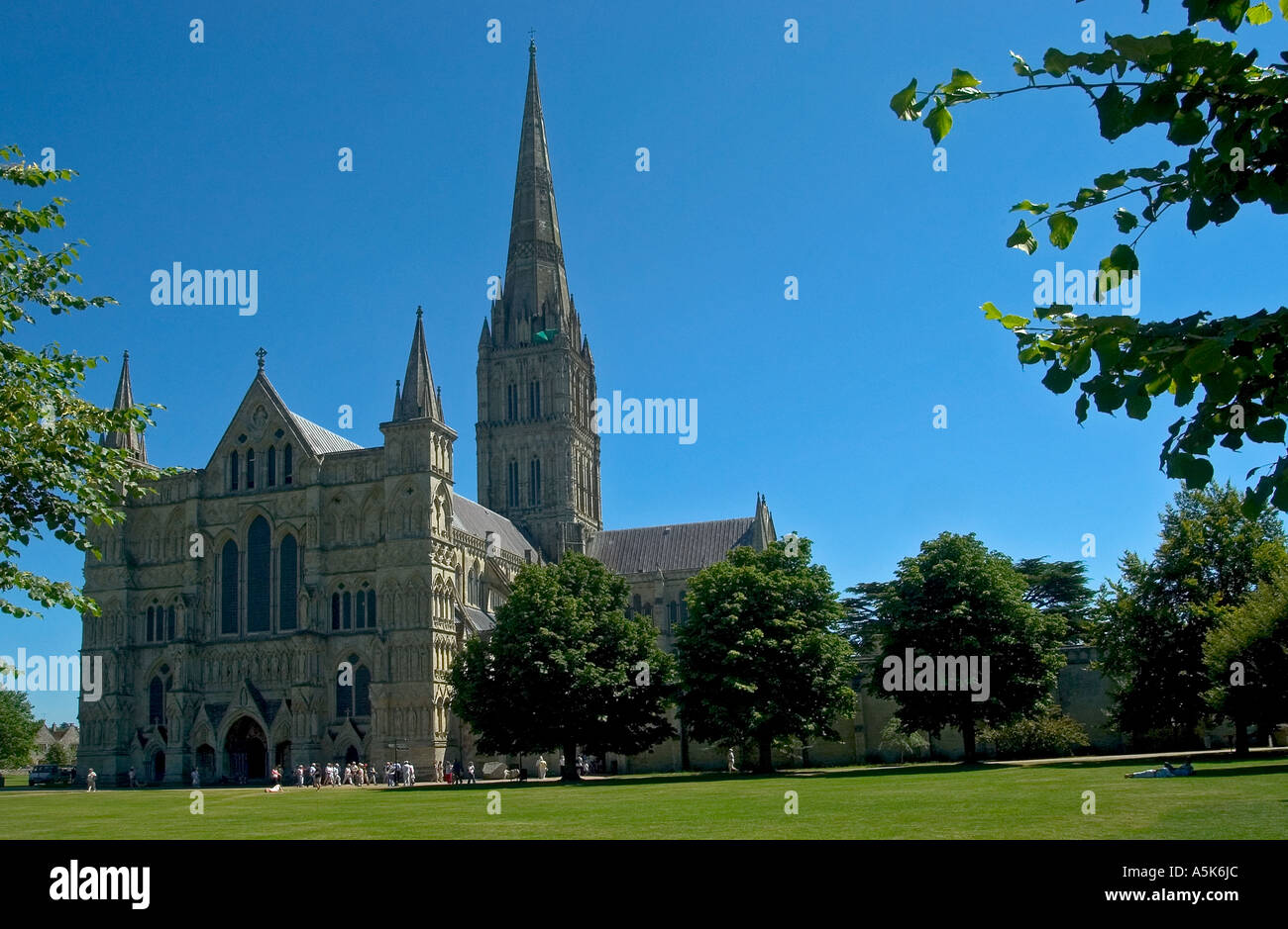 La Cattedrale di Salisbury Wiltshire Foto Stock