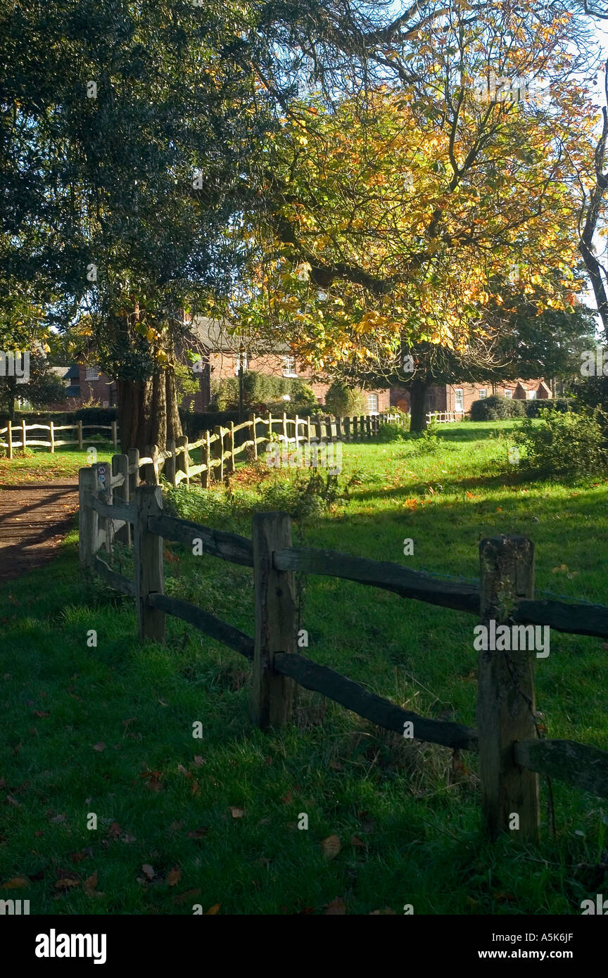 Lavoratori cottages Styal Cheshire Foto Stock