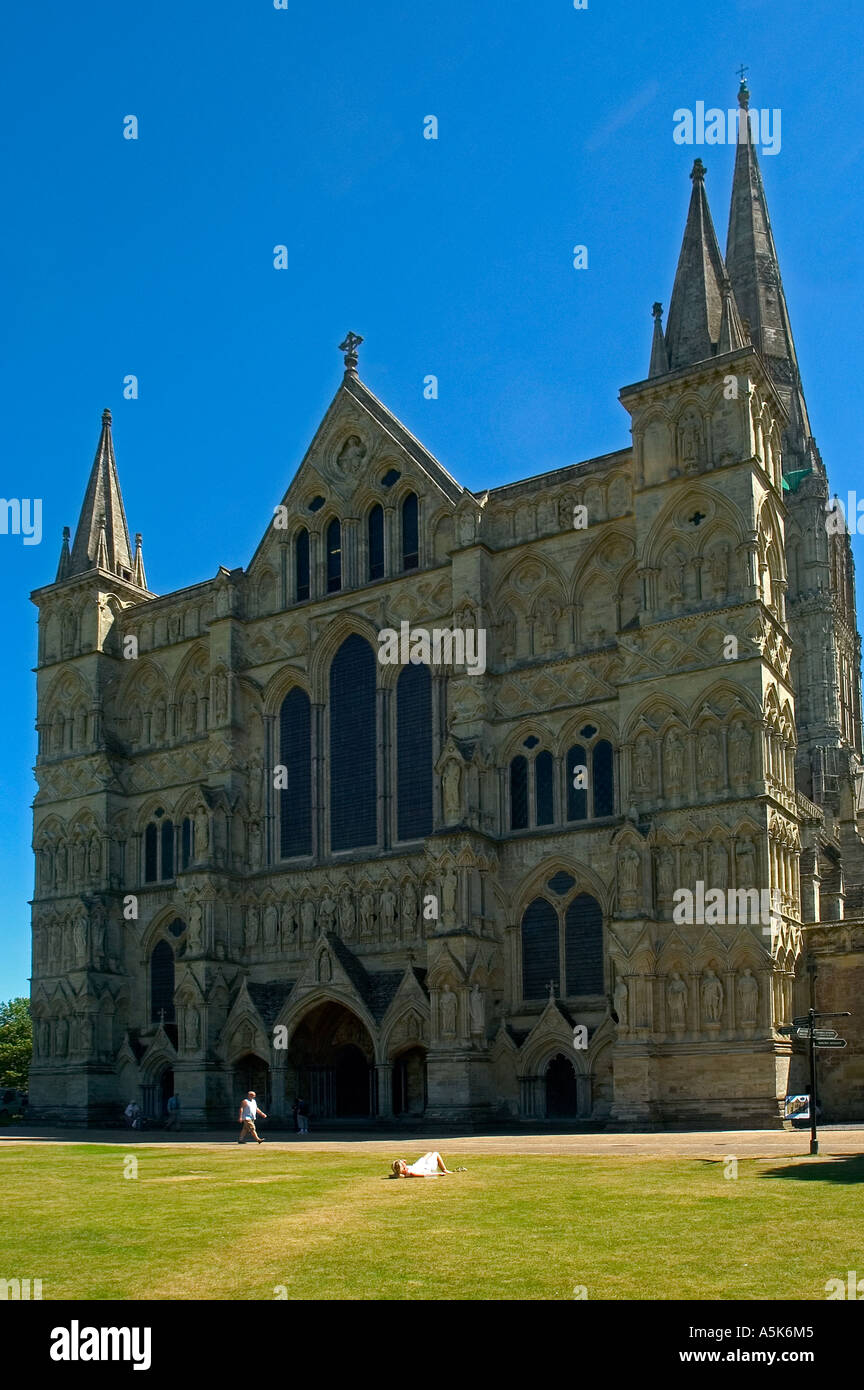 La Cattedrale di Salisbury Wiltshire Foto Stock