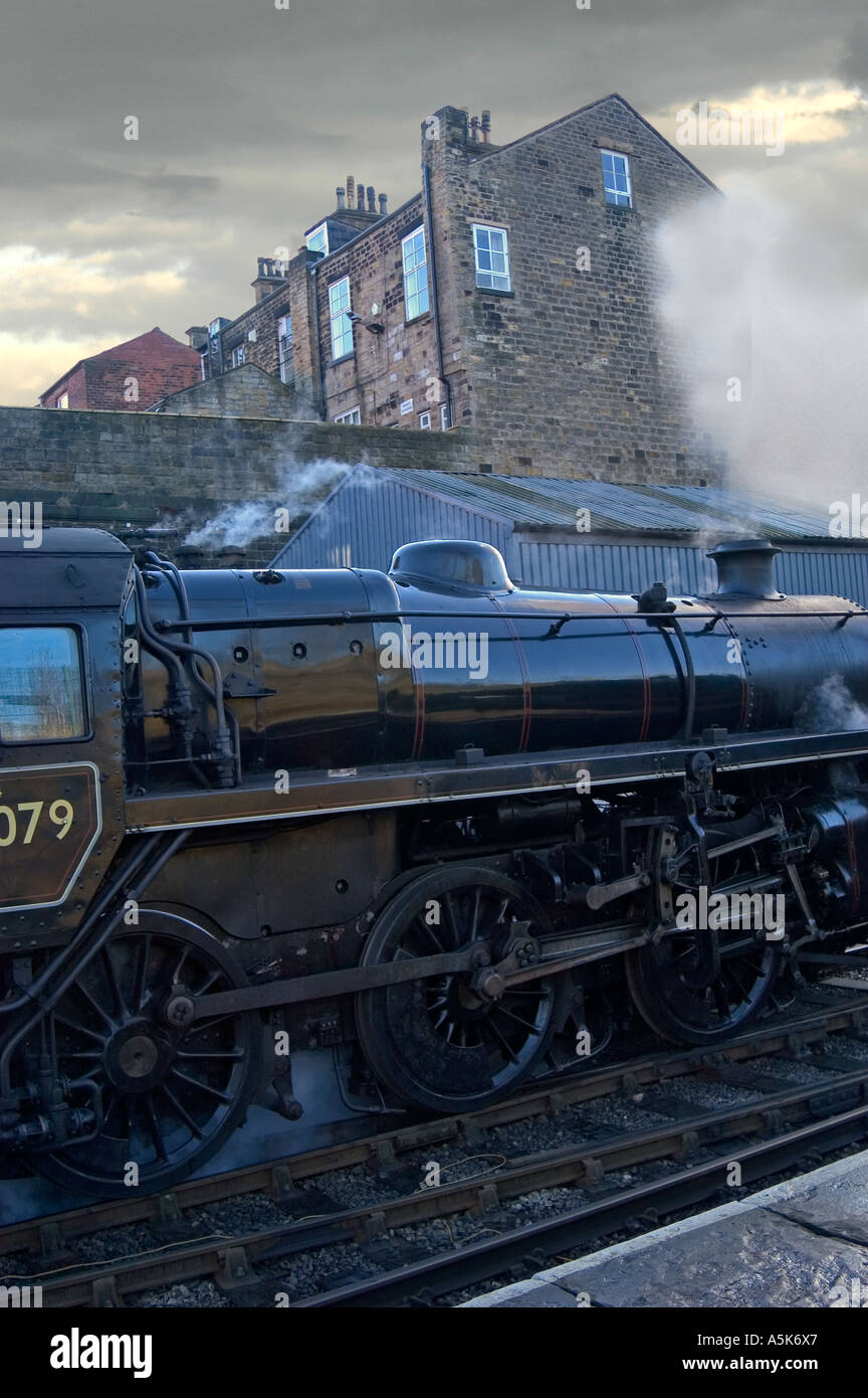 East Lancs Railway motore a vapore Bury Station Foto Stock