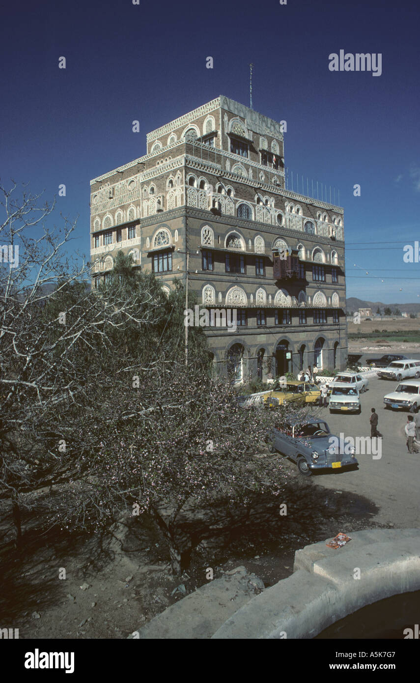 Al Hamd Palace hotel Sana una Repubblica dello Yemen Repubblica araba dello Yemen Arabia Medio Oriente Foto Stock