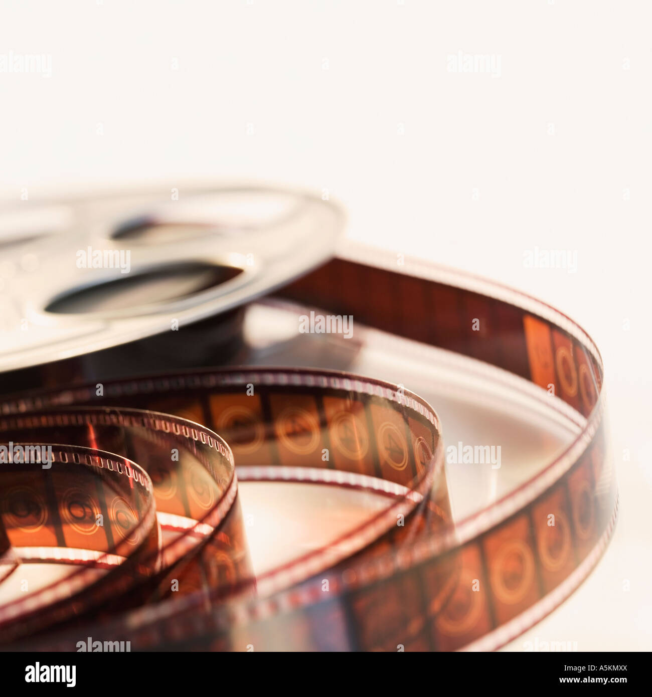 Close up di bobina di pellicola cinematografica Foto Stock