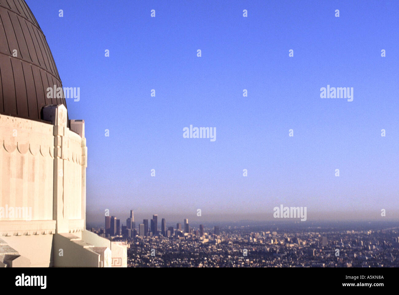 Los Angeles vista dall Osservatorio Griffith di Los Angeles California USA Foto Stock