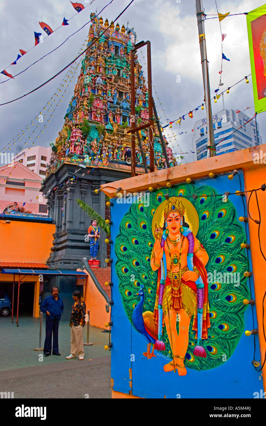 La Sri Mariamman tempio indiano a Johor Bahru Malesia Foto Stock La Sri Mariamman tempio indiano a Johor Bahru Malesia Foto Stock