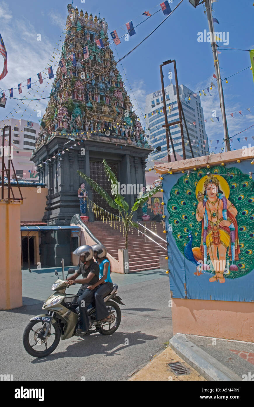 La Sri Mariamman tempio indiano a Johor Bahru Malesia Foto Stock La Sri Mariamman tempio indiano a Johor Bahru Malesia Foto Stock