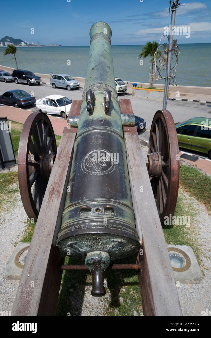 Cannon Forte Cornwallis Georgetown Penang Malaysia Foto Stock
