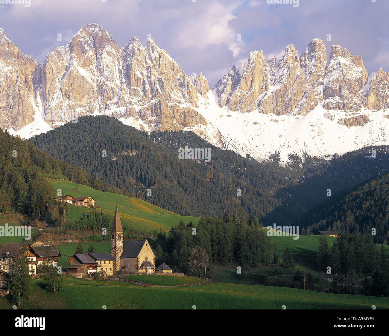 Santa Maddalena in Val di Funes, Villnoss, Alto Adige Italia Foto Stock