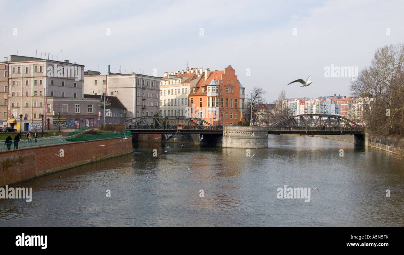 Breslavia Centro storico Mulino ponti della Bassa Slesia Polonia Foto Stock