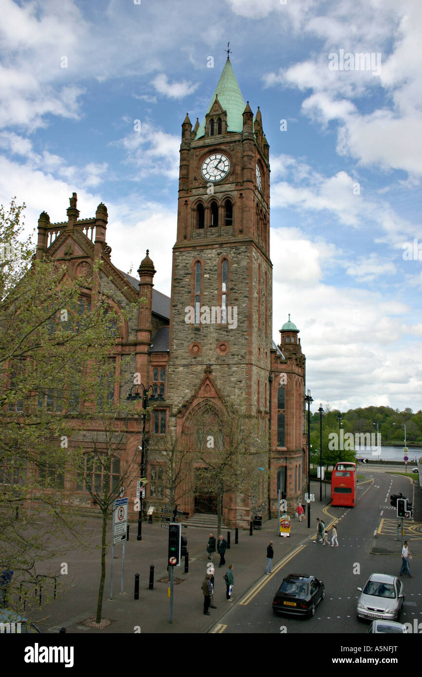 Derry la Guildhall Foto Stock