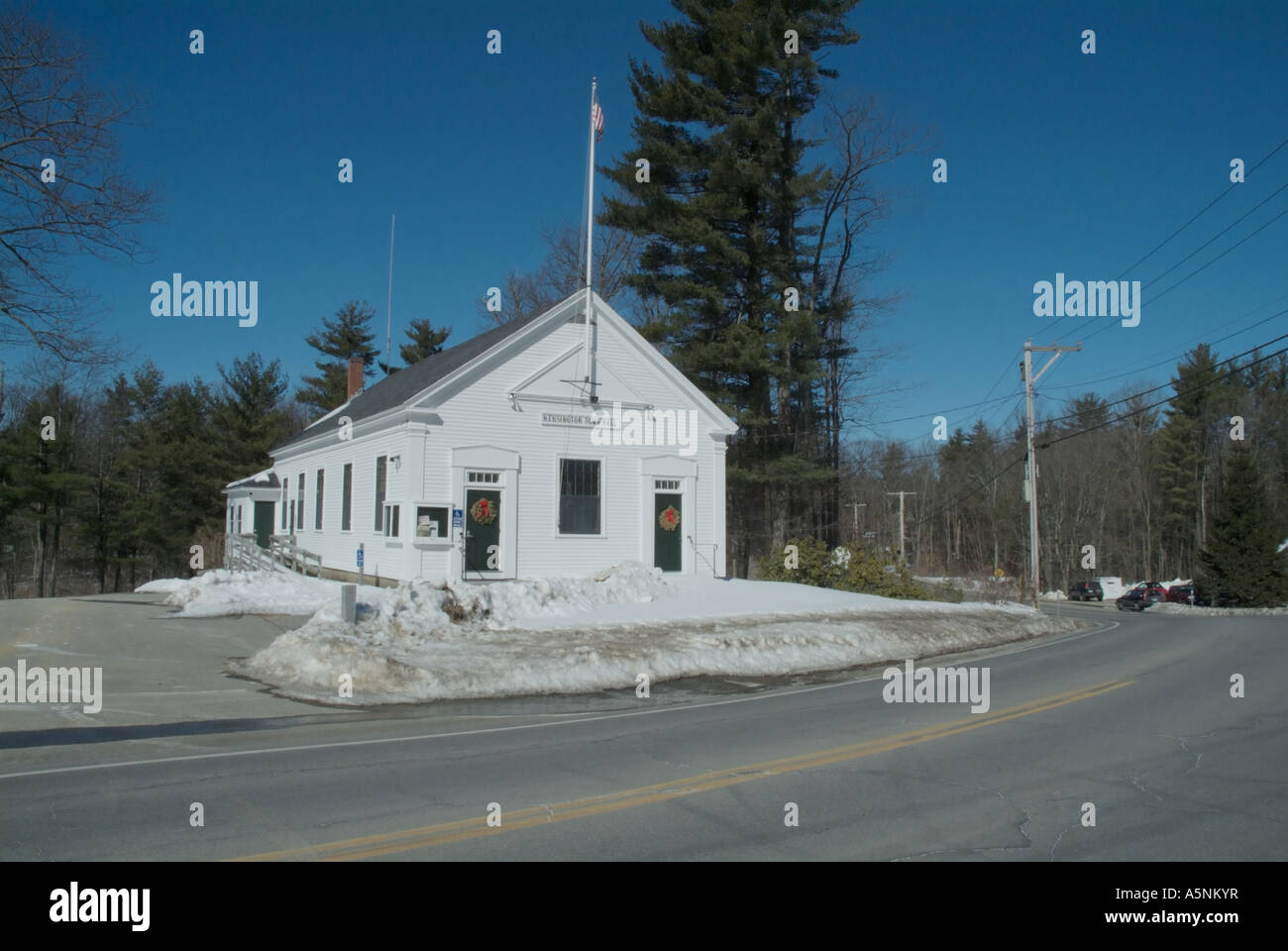 Storico quartiere di Kensington, New Hampshire USA, che è parte della Nuova Inghilterra Foto Stock