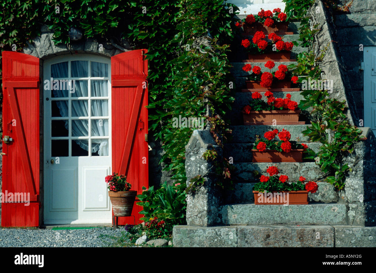 Ingresso di casa / Piriac sur Mer Foto Stock