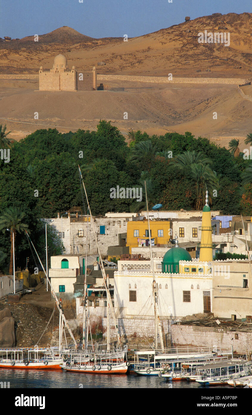 Isola Elefantina sul Nilo, Aswan, Egitto Foto Stock